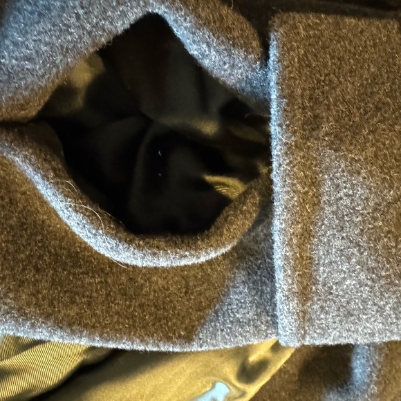 John Weitz Cashmere Wool blend Double-Breasted Dark Gray Coat Sz 4p - Picture 7 of 15